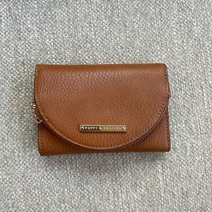 Poppy and Peonies wallet - Cognac
